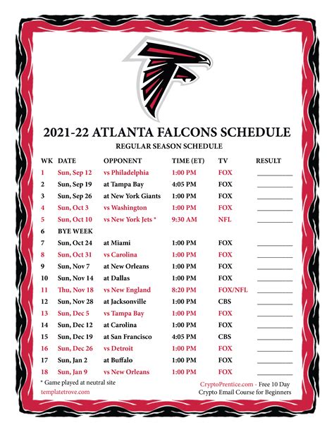 nfl falcons schedule 2023